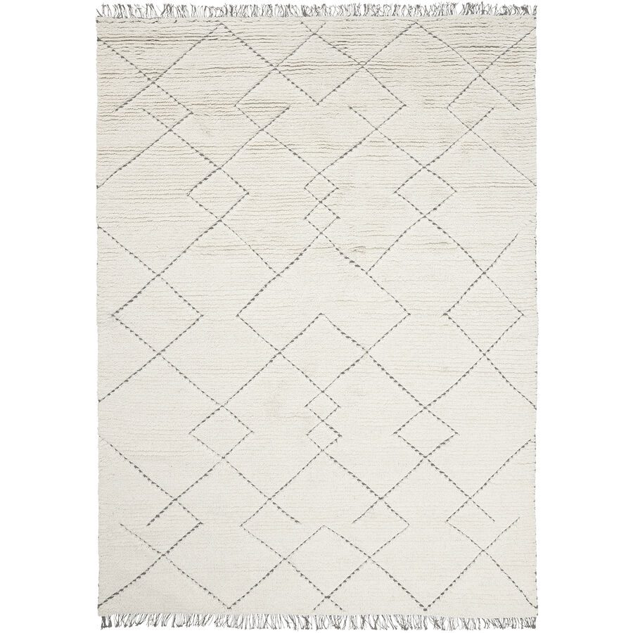 Teppich Torun Weiss Wolle 170 cm 240 cm - Teppich