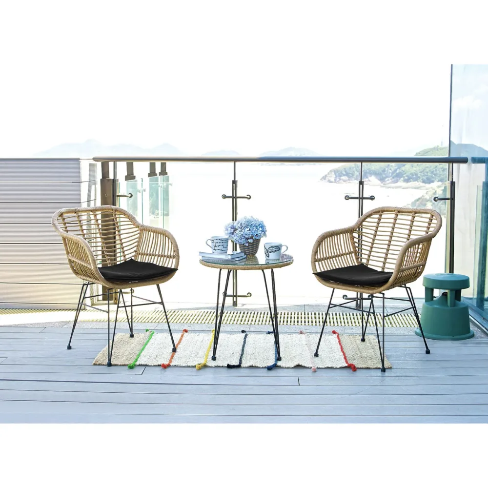 Balkon-Set Ivo natur Kunstrattan - Balkon-Set