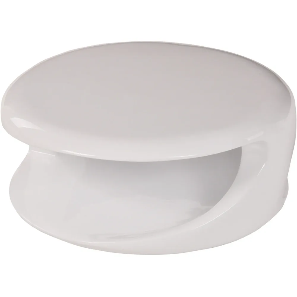 Salontisch Kenny Weiss Glas 80 cm - Material: Fiberglas - Salontisch