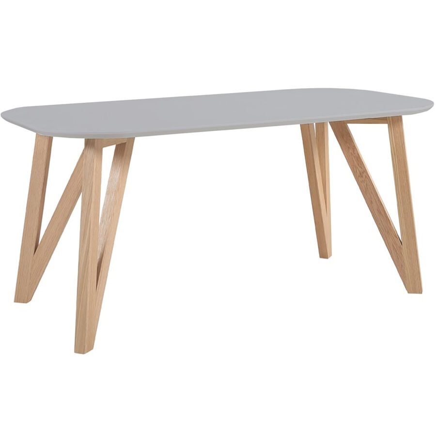 Esstisch Dijon Braun/Grau Holz 180 cm - Farbe: grau Eiche - Esstisch