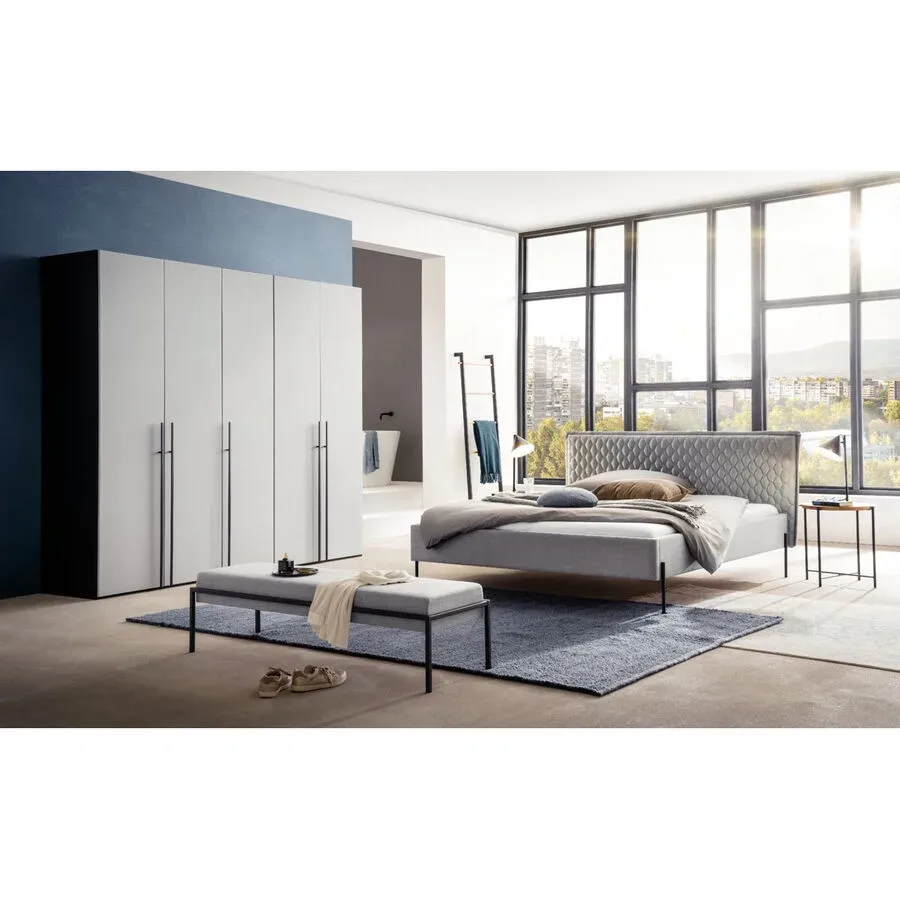 Hasena Bett Dream Pronto Grau Stoff/Metall 160 x 200 cm - Bett