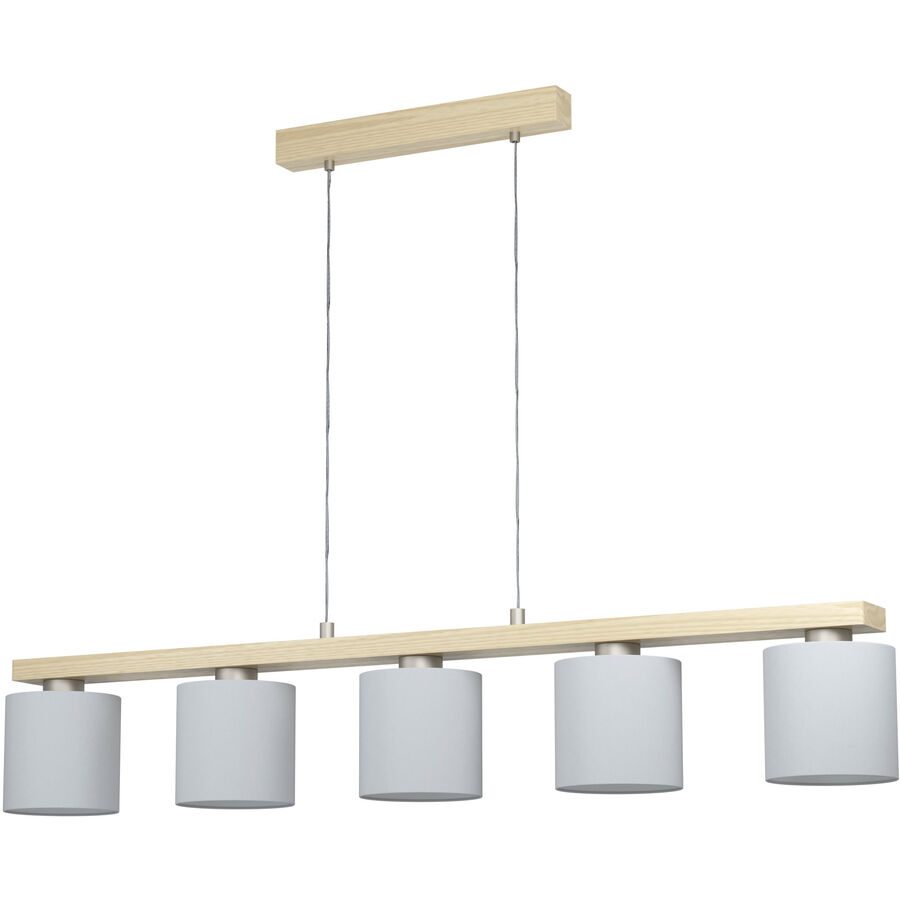 Eglo Pendellampe Castralvo Weiss Stahl/Holz 15 cm 110 cm - Material: Holz/Stahl - Pendellampe