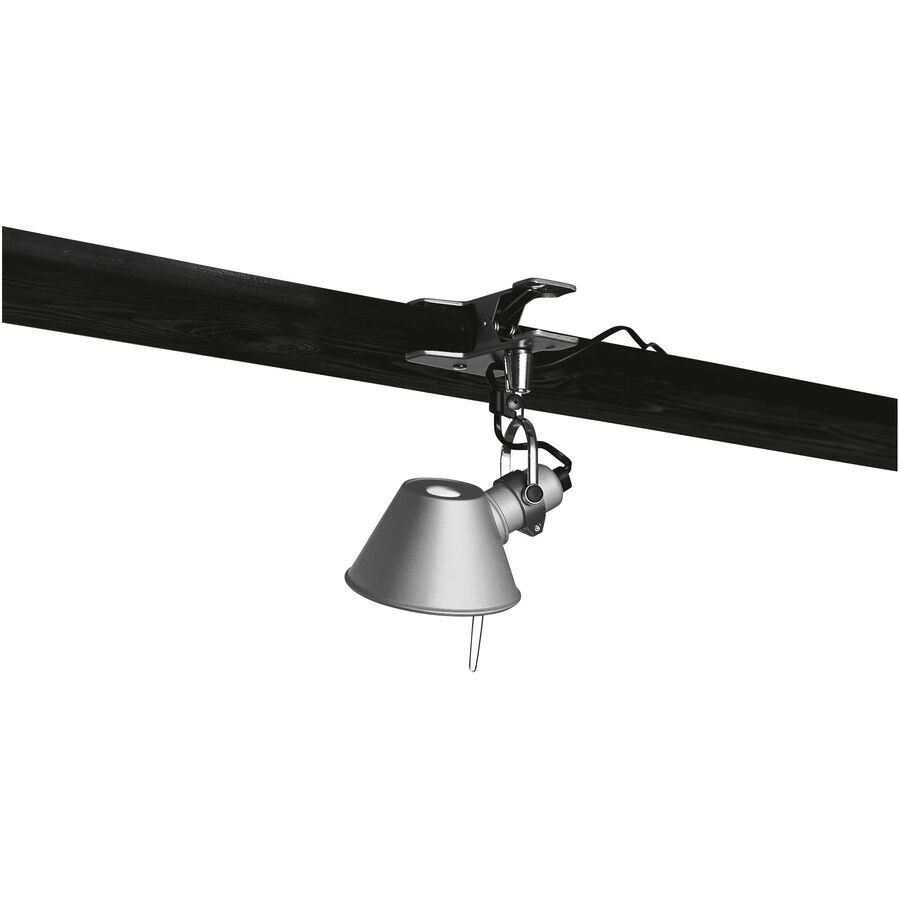 Designer-Wandlampe zum Klemmen Artemide Tolomeo Micro - Farbe: alufarbig - LED - Lichtfarbe: Extra warmweiss - Material: Aluminium/Stahl -
