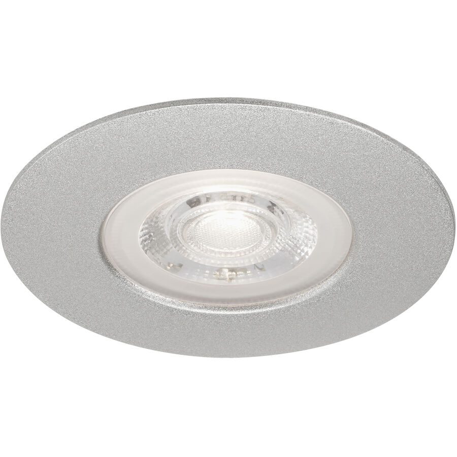 Einbaustrahler Marano Grau Kunststoff - Farbe: chrom matt - LED - Lichtfarbe: Warmweiss - Einbaustrahler- LED Energiesparlampe