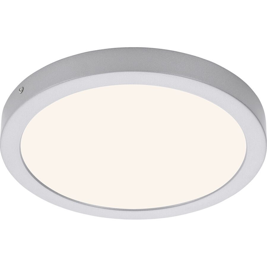 Deckenlampe Cissione Weiss/Grau Kunststoff/Metall 30 cm 3 cm - Farbe: chrom matt/weiss - LED - Lichtfarbe: Helles Neutralweiss - Material: