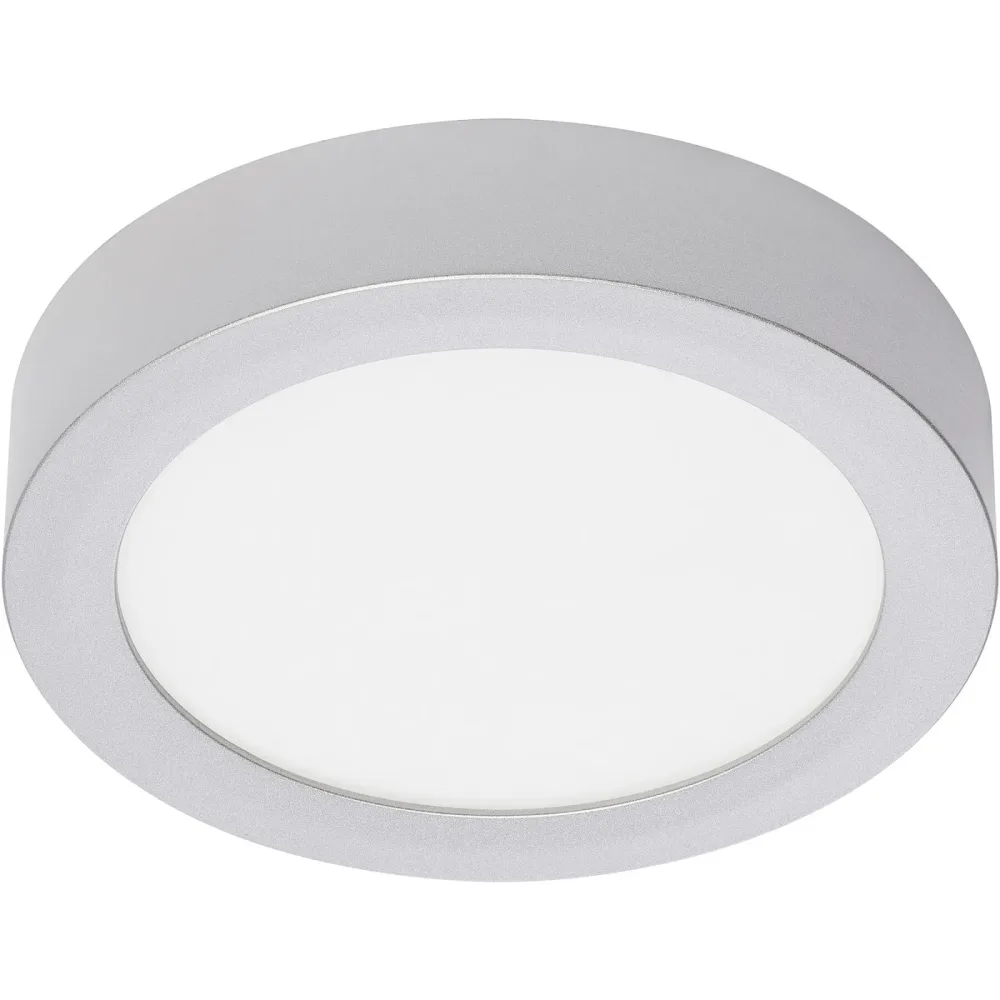 Deckenlampe Cissione Weiss/Grau Kunststoff/Metall 17 cm 3 cm - Farbe: chrom matt/weiss - LED - Lichtfarbe: Helles Neutralweiss - Material: