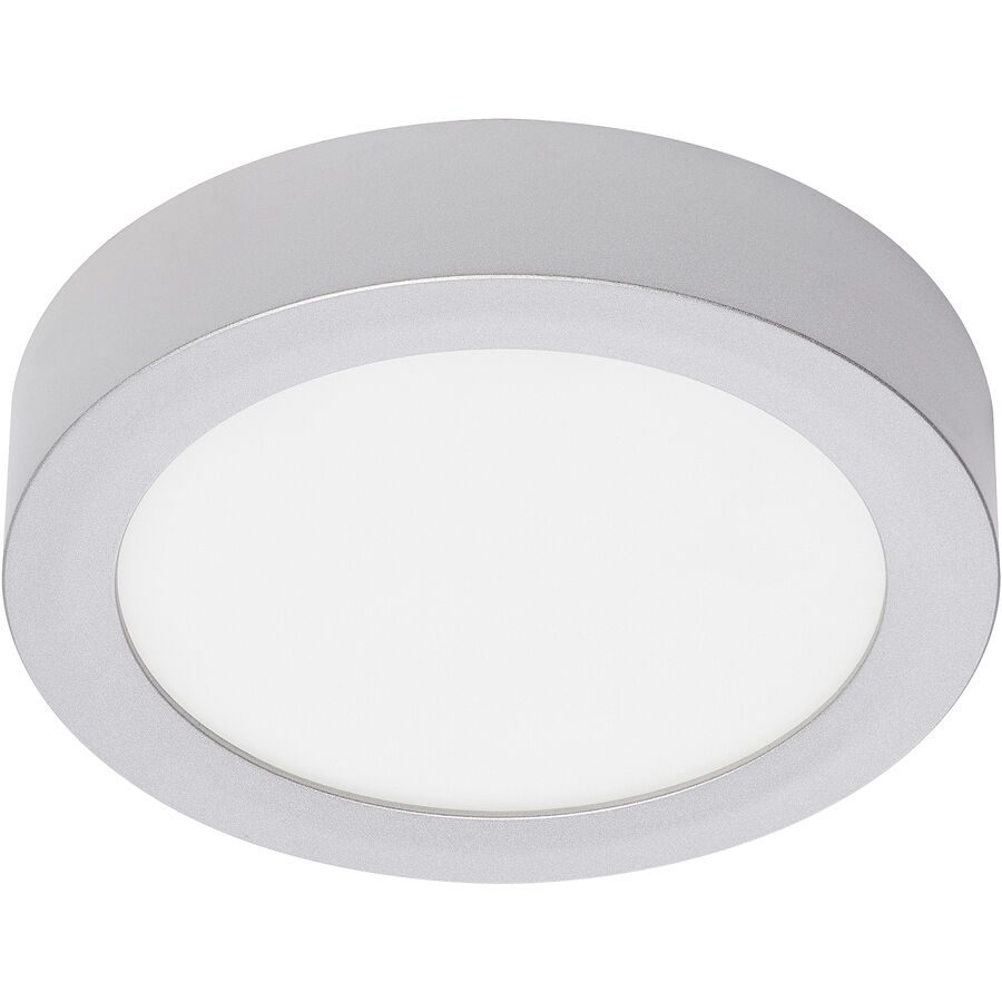 Deckenlampe Cissione Weiss/Grau Kunststoff/Metall 17 cm 3 cm - Farbe: chrom matt/weiss - LED - Lichtfarbe: Helles Neutralweiss - Material: