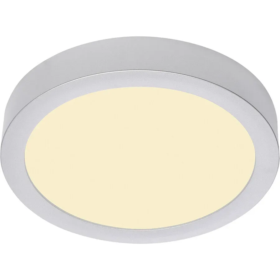Deckenlampe Cissione Weiss/Grau Kunststoff/Metall 23 cm 3 cm - Farbe: chrom matt/weiss - LED - Lichtfarbe: Helles Neutralweiss - Material: