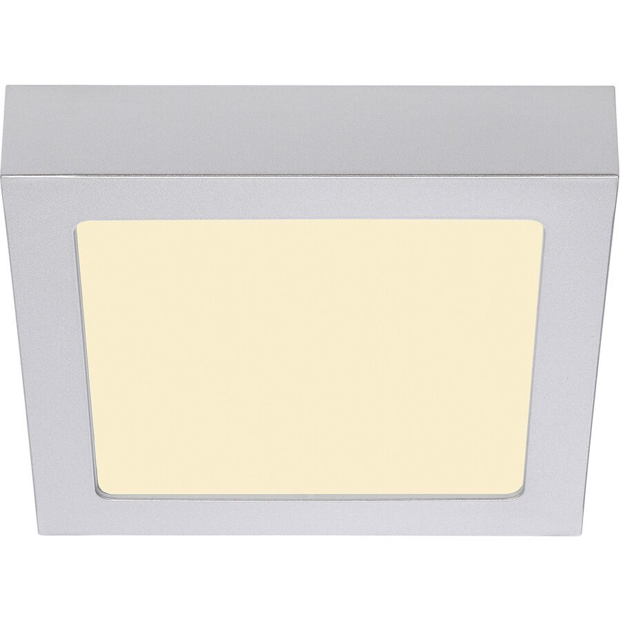 Deckenlampe Cissione Weiss/Grau Kunststoff/Metall 17 cm 3 cm - Farbe: chrom matt/weiss - LED - Lichtfarbe: Helles Neutralweiss - Material:
