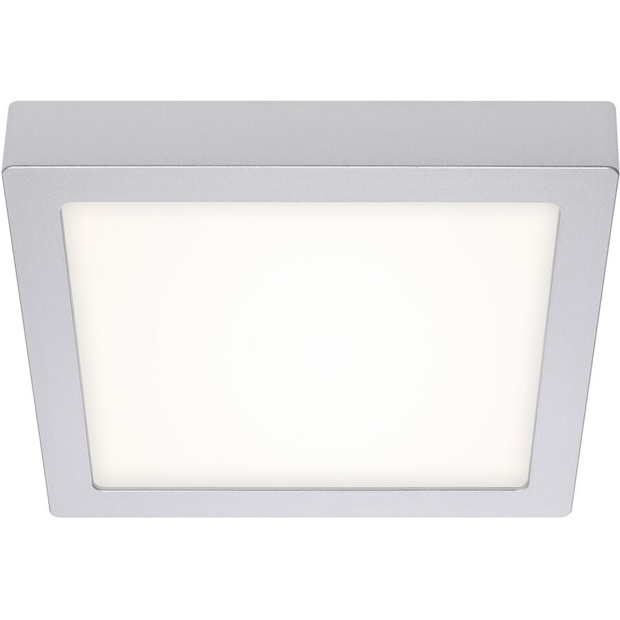 Deckenlampe Cissione Weiss/Grau Kunststoff/Metall 23 cm 3 cm - Farbe: chrom matt/weiss - LED - Lichtfarbe: Helles Neutralweiss - Material: