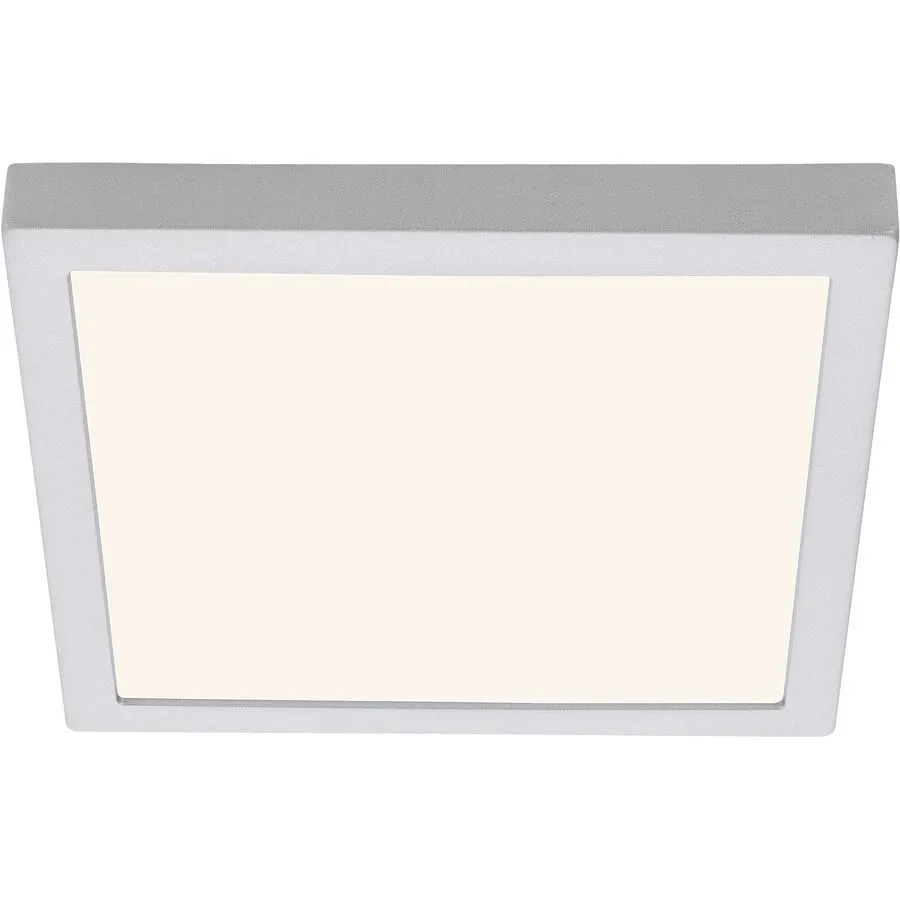Deckenlampe Cissione Weiss/Grau Kunststoff/Metall 30 cm 3 cm - Farbe: chrom matt/weiss - LED - Lichtfarbe: Helles Neutralweiss - Material: