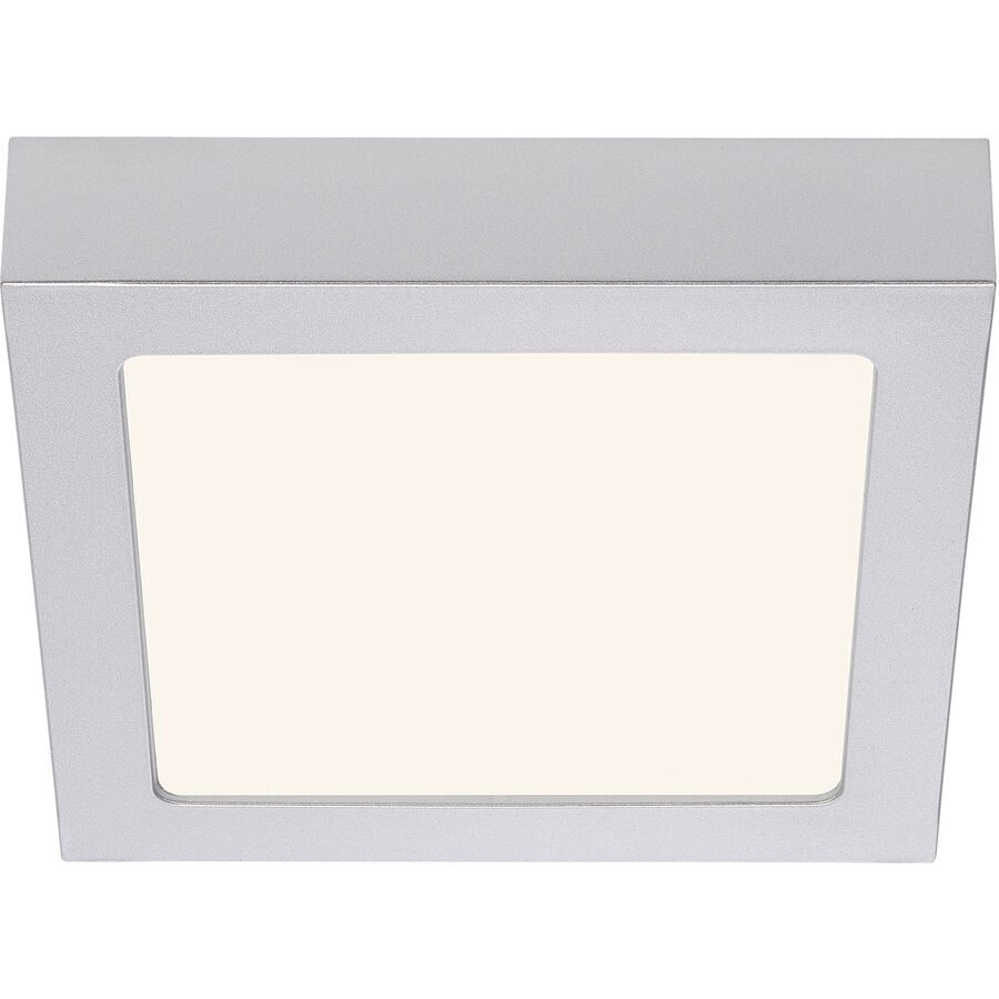 Deckenlampe Cissione Grau Kunststoff/Metall 17 cm 3 cm - Farbe: chrom matt - LED - Lichtfarbe: Warmweiss - Material: Metall/Kunststoff - Deckenlampe-
