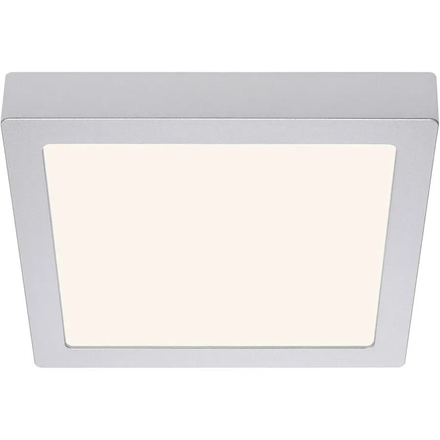 Deckenlampe Cissione Grau Kunststoff/Metall 23 cm 3 cm - Farbe: chrom matt - LED - Lichtfarbe: Warmweiss - Material: Metall/Kunststoff - Deckenlampe-