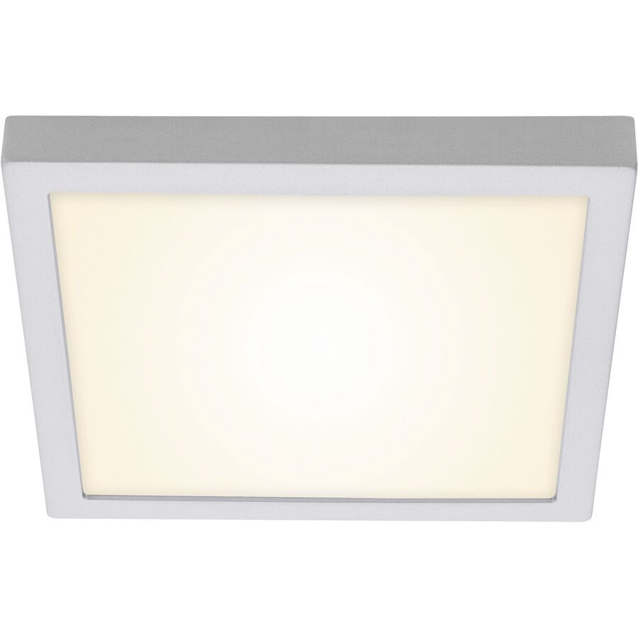 Deckenlampe Cissione Grau Kunststoff/Metall 30 cm 3 cm - Farbe: chrom matt - LED - Lichtfarbe: Warmweiss - Material: Metall/Kunststoff - Deckenlampe-