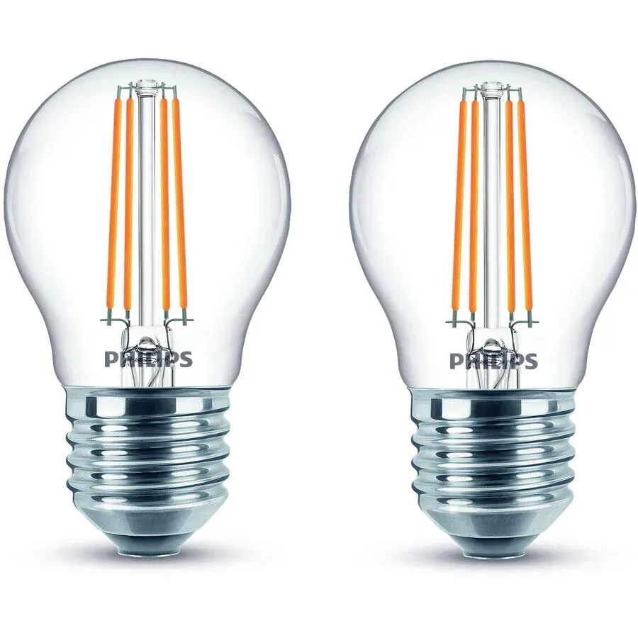 Leuchtmittel Philips Glas E27 4.3 W - Farbe: transparent - LED - Lichtfarbe: Extra warmweiss - Leuchtmittel- LED Leuchtmittel