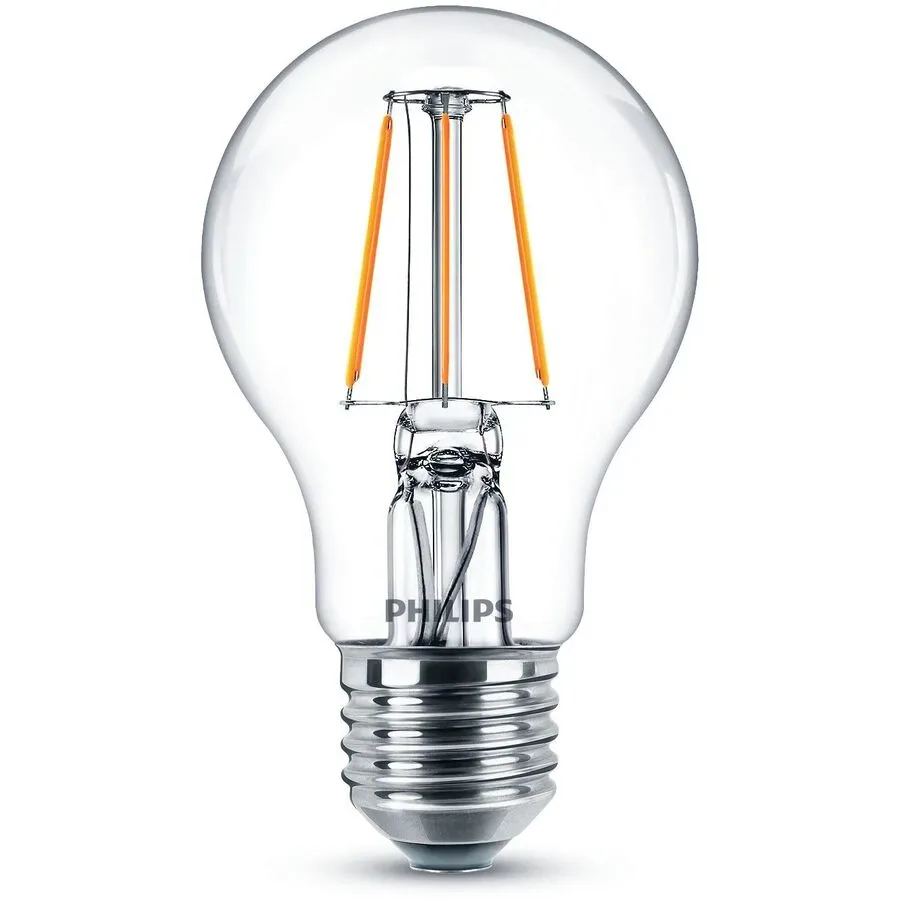 Philips LED 77759300 LED EEK F (A - G) E27 4.3 W = 40 W Warmweiß (Ø x H) 6 cm x 10.6 cm Filament 2 St.