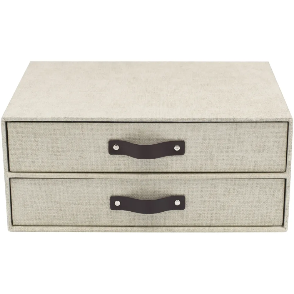 BIRGER Schubladenbox 2 Fächer - Linnen Canvas