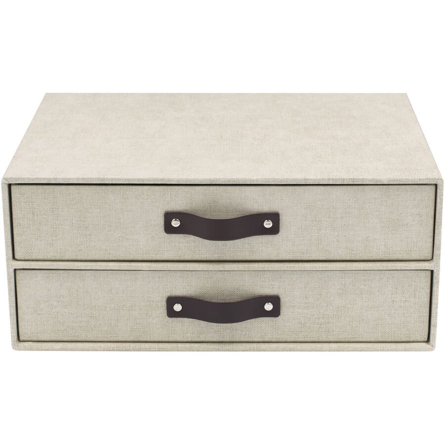 BIRGER Schubladenbox 2 Fächer - Linnen Canvas
