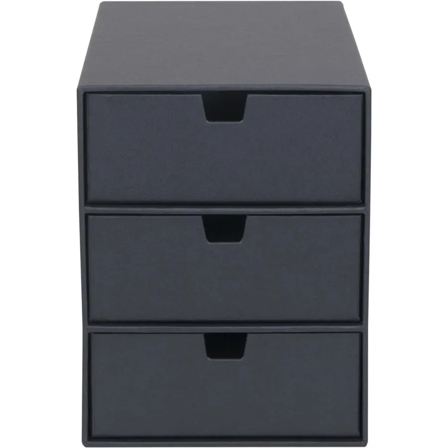 BIGSO BOX OF SWEDEN Schubladenbox 15751600 Ingrid 3 Schubl. d.grau