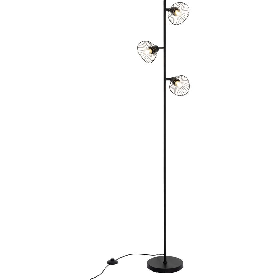 Stehlampe Adrien Schwarz Metall 22 cm 160 cm - Stehlampe