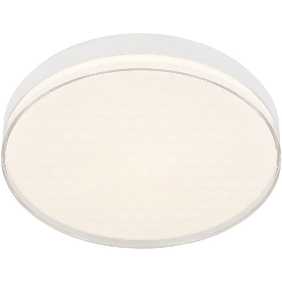 Deckenlampe Ria Weiss Kunststoff 48 cm 9 cm - LED - Lichtfarbe: Warmweiss - Material: Acryl - Deckenlampe- LED Energiesparlampe