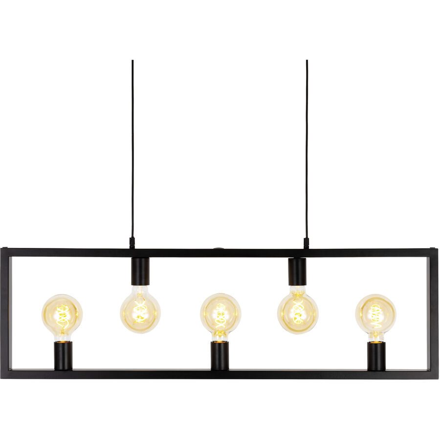 Pendellampe Alise Schwarz Metall 100 cm 120 cm - Pendellampe