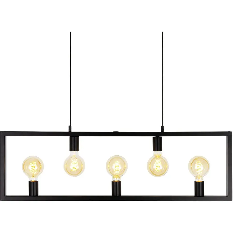 Pendellampe Alise Schwarz Metall 100 cm 120 cm - Pendellampe
