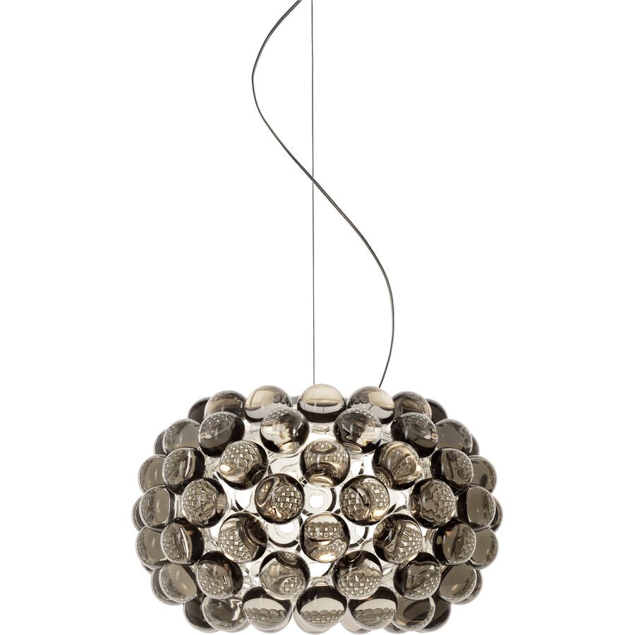 Foscarini Pendellampe Caboche Grau Kunststoff 31 cm 34 cm - LED - Lichtfarbe: Extra warmweiss - Pendellampe- LED Energiesparlampe