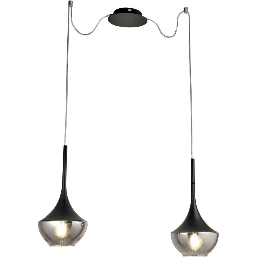 Pendellampe Lindita Schwarz Glas/Metall 70 cm 35 cm - Material: Metall/Glas - Pendellampe