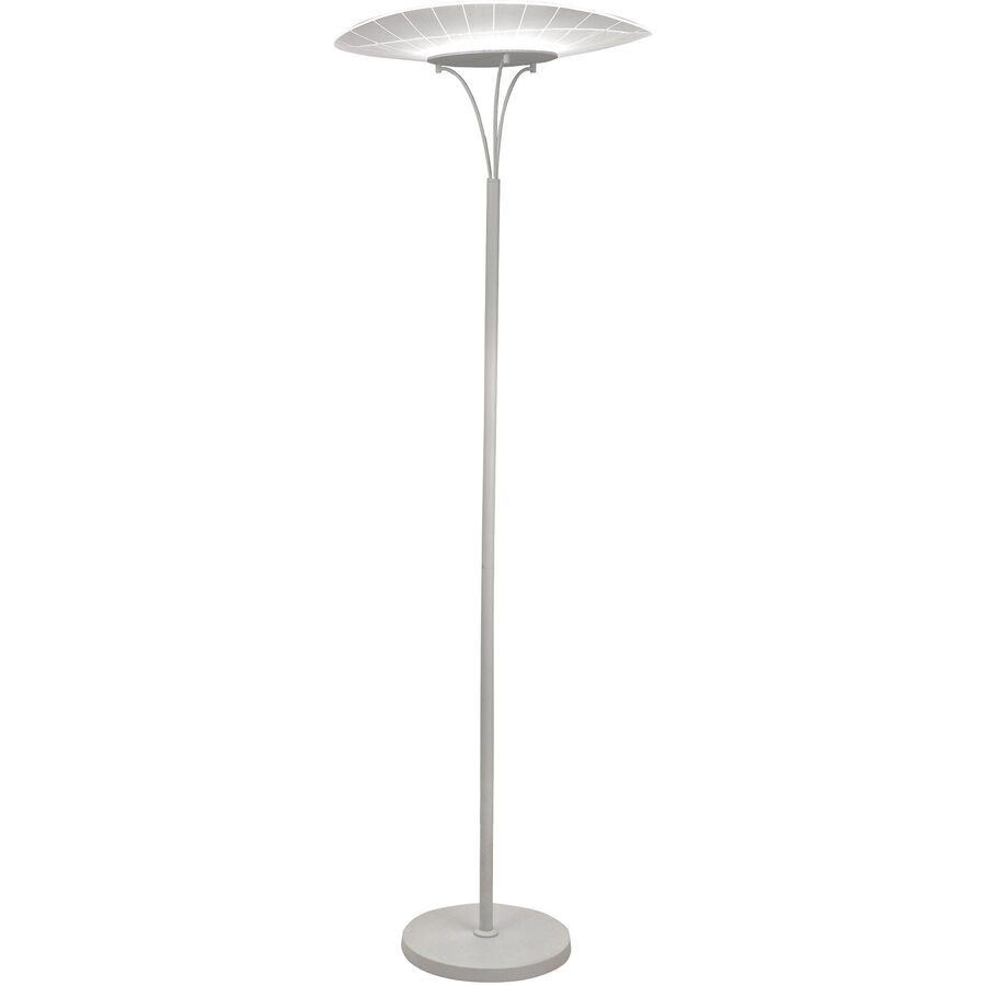 Stehlampe Arber Weiss 49 cm 175 cm - LED - Lichtfarbe: Warmweiss - Material: Metall/Methacrylat - Stehlampe- LED Energiesparlampe