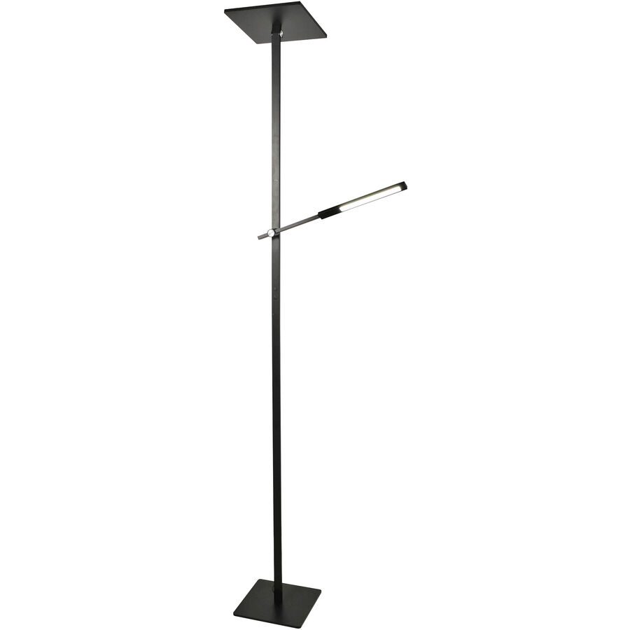 Stehlampe Tiamo Schwarz Aluminium 46 cm 188 cm - LED - Lichtfarbe: Warmweiss - Stehlampe- LED Energiesparlampe