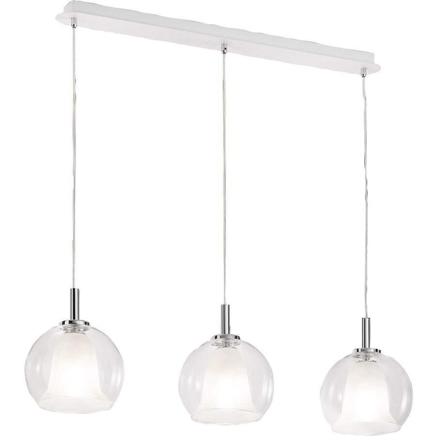 Pendellampe Aby Transparent Glas/Metall 83 cm 26 cm Höhenverstellbar (manuell) - Material: Metall/Glas - Pendellampe