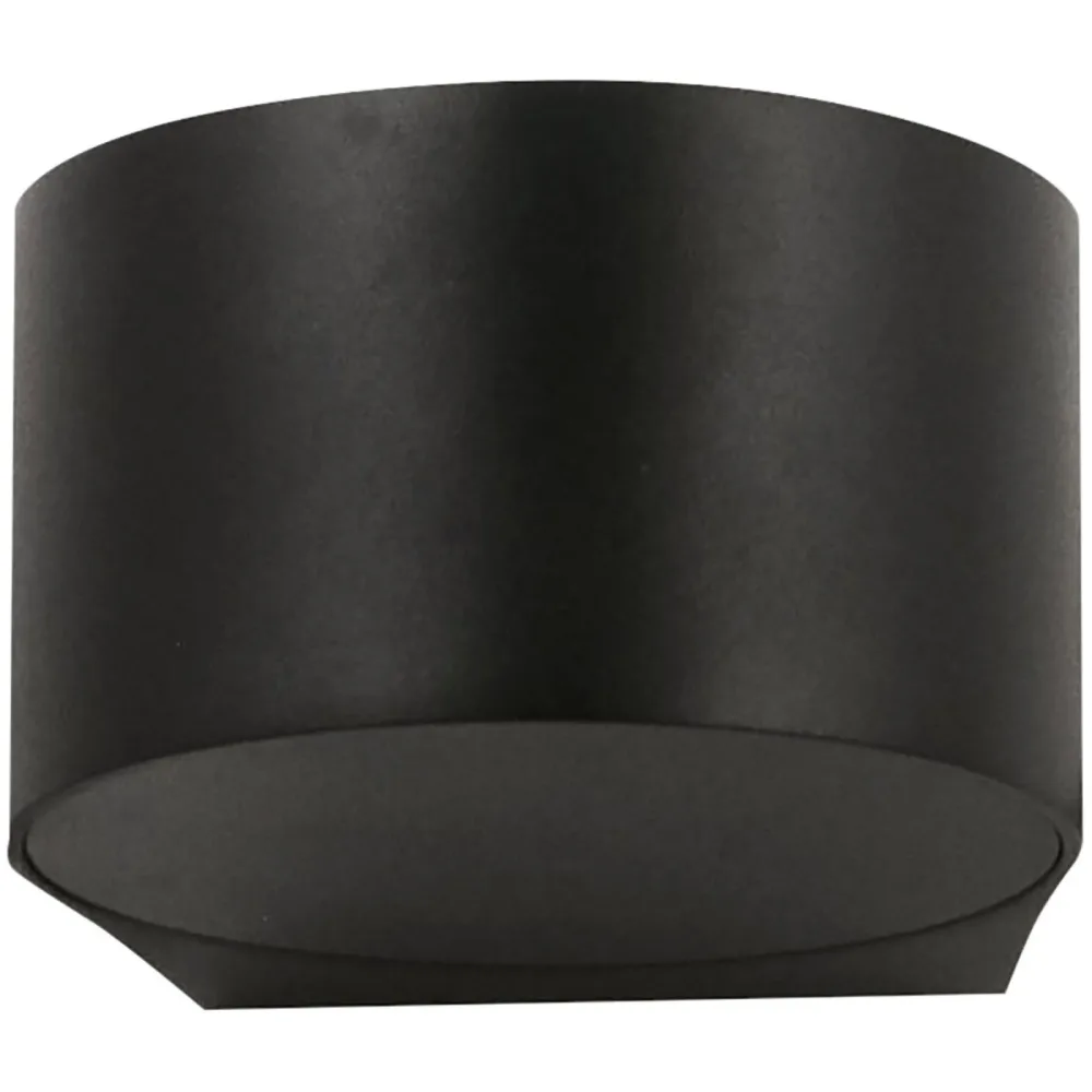 Wandlampe Joe Schwarz Aluminium/Glas 11 cm 7 cm - LED - Lichtfarbe: Warmweiss - Wandlampe- LED Energiesparlampe