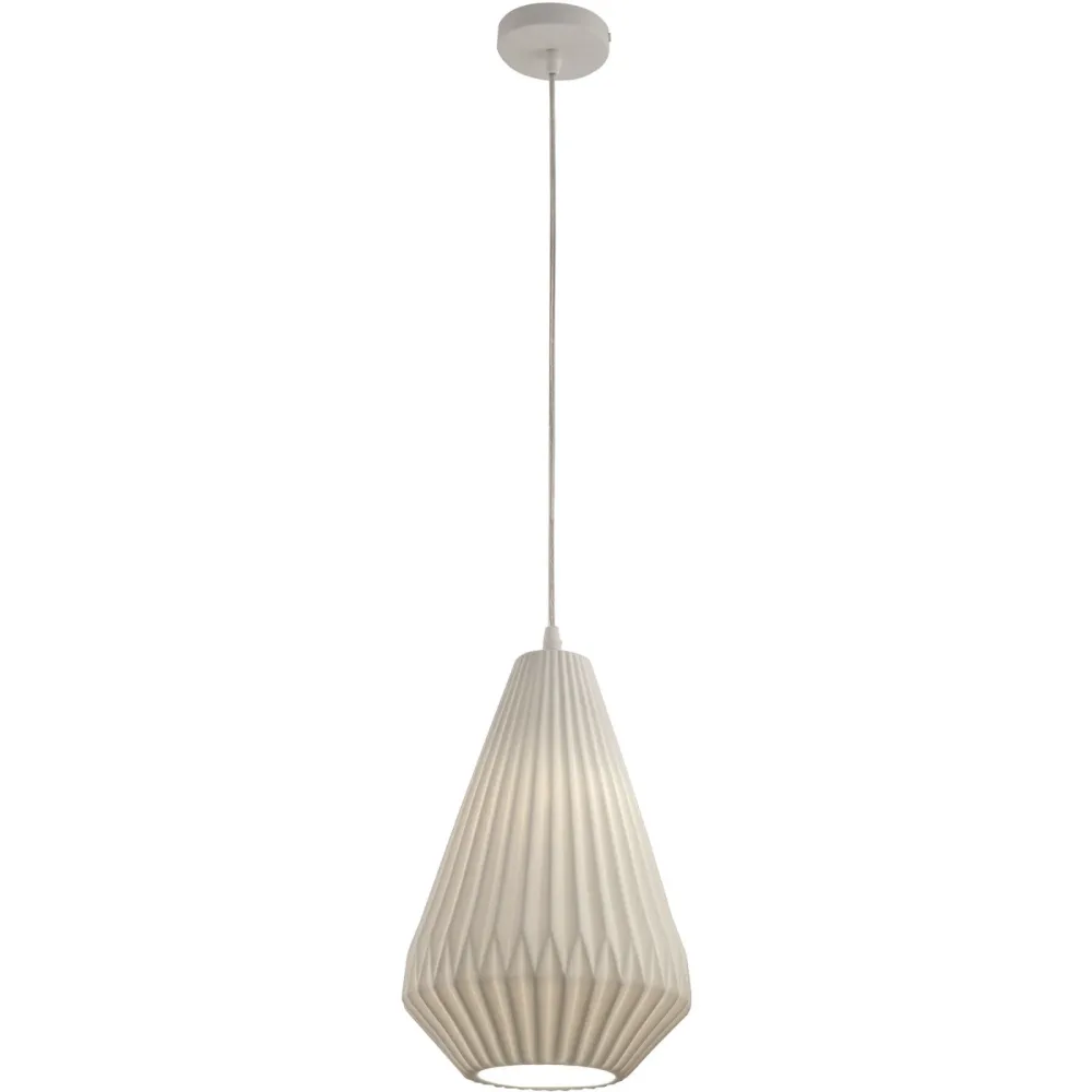 Pendellampe Albina Weiss Metall 34 cm - Pendellampe