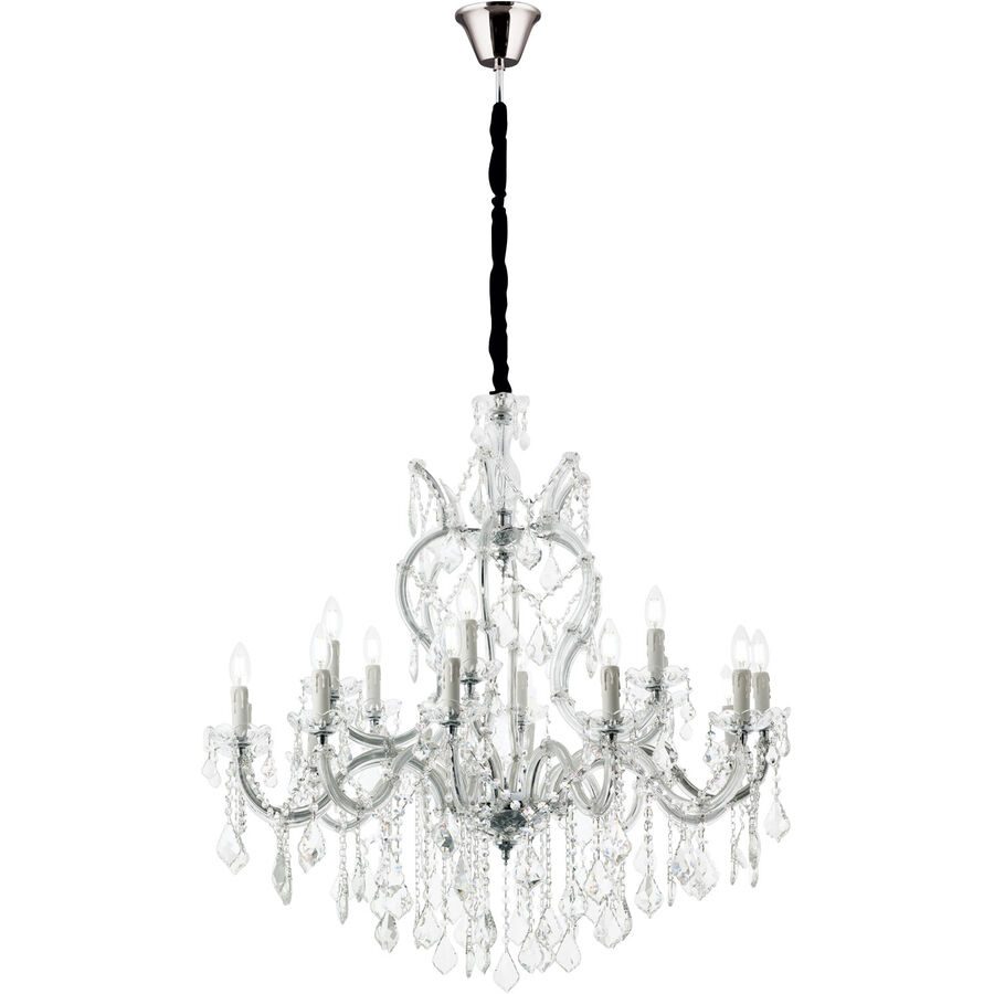 Briamond Pendellampe Theresa Silber Stahl/Kristall 98 cm 100 cm - Material: Stahl/ K9 Kristall - Pendellampe