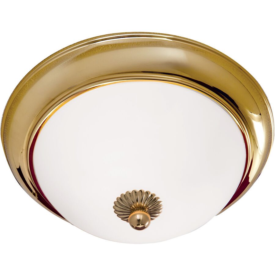 Briamond Deckenlampe Empire Gold/Weiss Messing/Glas 26 cm 11 cm - Deckenlampe