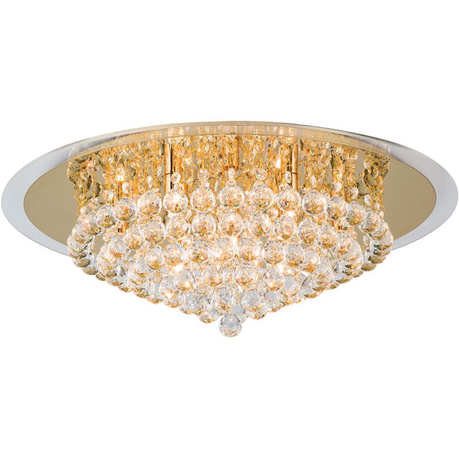 Briamond Deckenlampe Gloria Gold Stahl/Kristall 62 cm 21 cm - Material: Stahl/ K9 Kristall - Deckenlampe