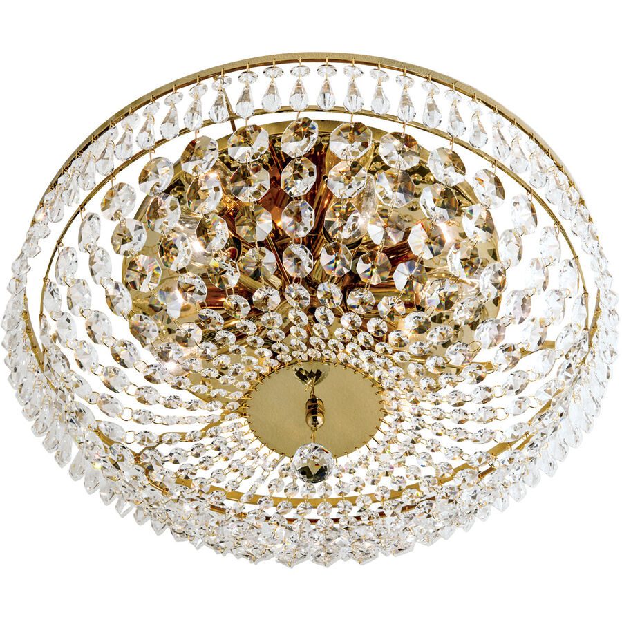 Briamond Deckenlampe Sheraton Gold Kristall/Messing 45 cm 20 cm - Material: Messing/Kristall - Deckenlampe
