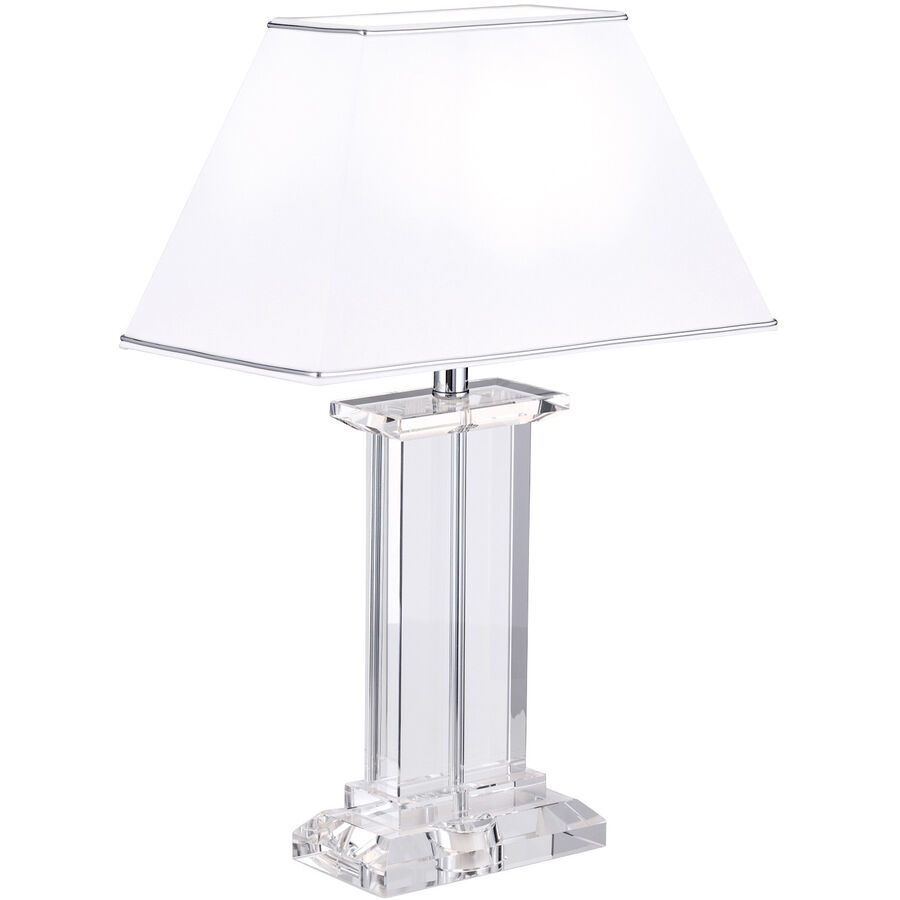 Briamond Tischlampe Veronique Grau Kristall/Stoff 55 cm - Farbe: chrom - Material: K9 Kristall/Stoff - Tischlampe
