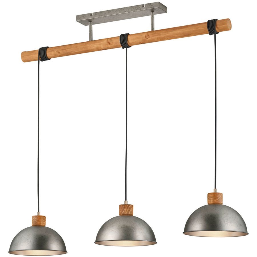 Pendellampe Sair Grau Metall 107.5 cm 215 cm - Farbe: Nickel - Pendellampe
