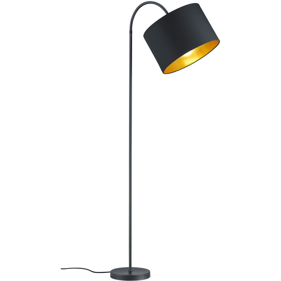 Stehlampe Daro Schwarz Metall 35 cm 156 cm - Farbe: schwarz matt - Stehlampe