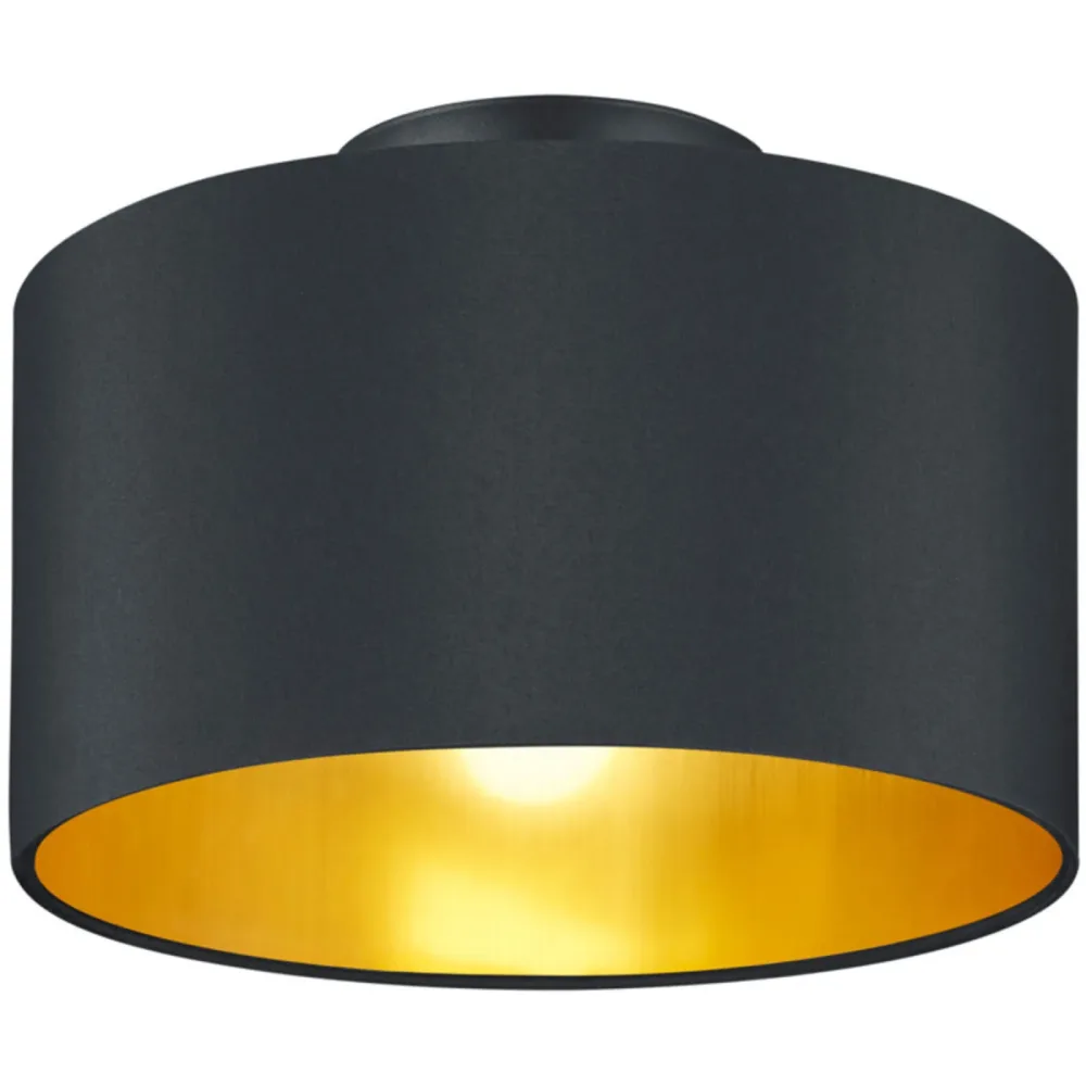 Deckenlampe Daro Schwarz Metall 30 cm 22 cm - Farbe: schwarz matt - Deckenlampe