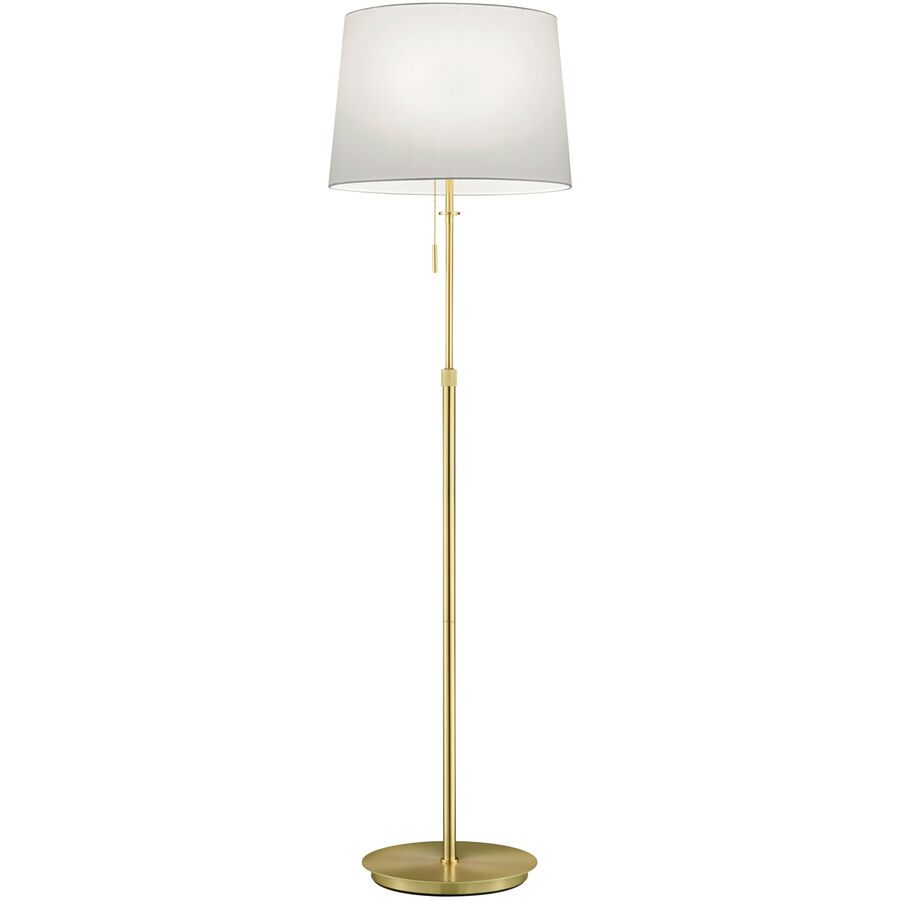 Stehlampe Testa Metall 46.3 cm 180 cm Höhenverstellbar (manuell) - Farbe: messing matt - Stehlampe