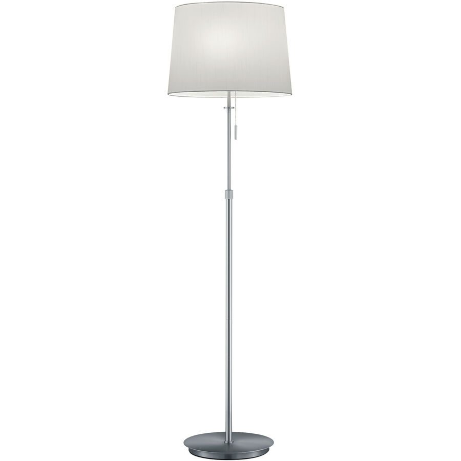 Stehlampe Testa Grau Metall 46.3 cm 180 cm Höhenverstellbar (manuell) - Farbe: Nickel matt - Stehlampe