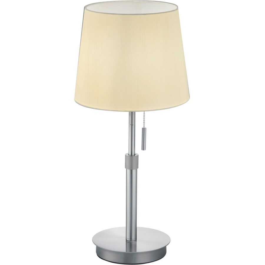 Tischlampe Testa Grau Metall 25.5 cm 56 cm - Farbe: Nickel - Tischlampe