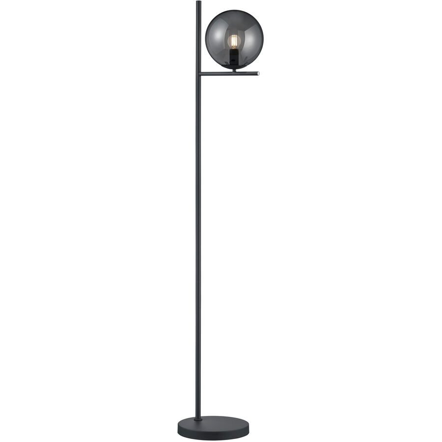 Stehlampe Reya Grau Metall 25 cm 150 cm - Farbe: anthrazit - Stehlampe