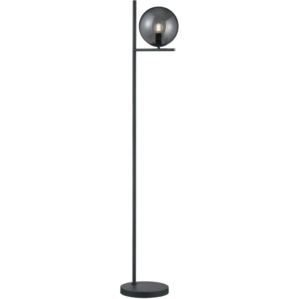 Stehlampe Reya Grau Metall 25 cm 150 cm - Farbe: anthrazit - Stehlampe