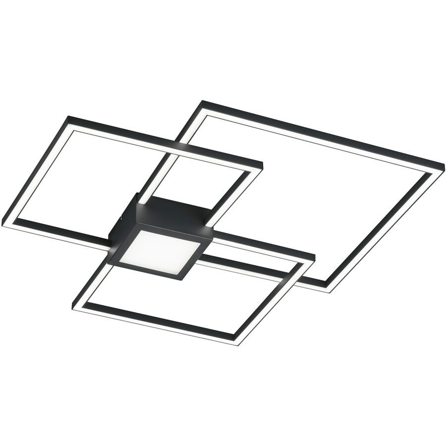 Deckenlampe Nermin Grau Metall 65.5 cm 6.5 cm - Farbe: anthrazit - LED - Lichtfarbe: Warmweiss - Deckenlampe- LED Energiesparlampe