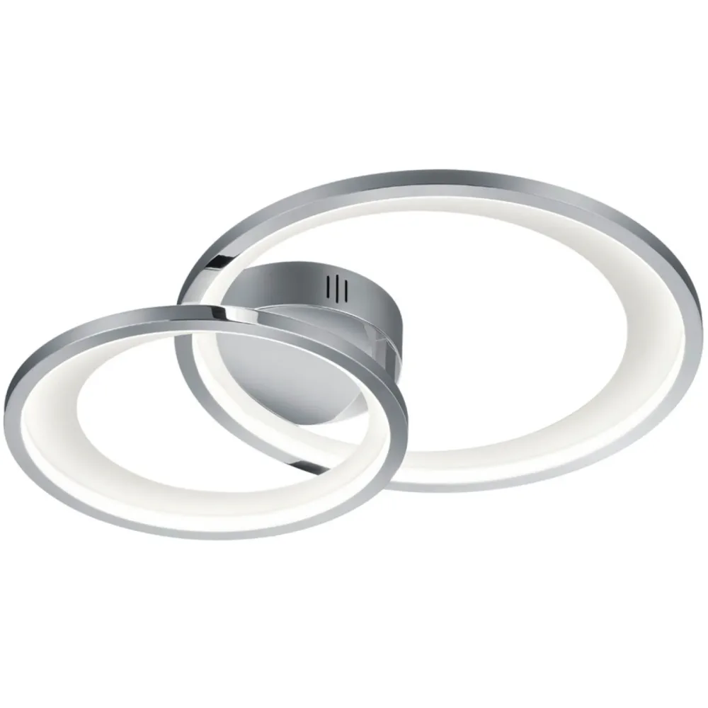 Deckenlampe Diluc Grau Metall 59 cm 8.5 cm - Farbe: chrom - LED - Lichtfarbe: Warmweiss - Deckenlampe- LED Energiesparlampe