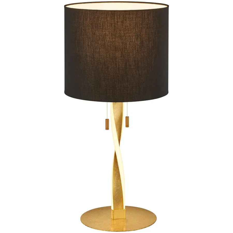 Tischlampe Sanin Gold Metall 30 cm 62 cm - Farbe: goldfarben - Tischlampe